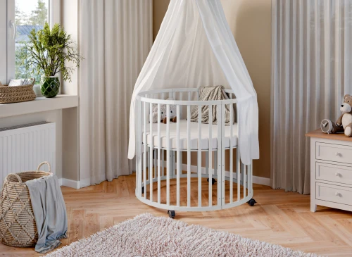 HANIA fi 90 walnut baby cot playpen Lano Furniture