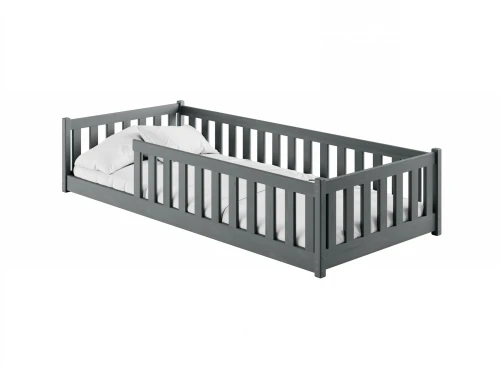 BELLA 90x200 Grafit Çocuk Yer Yatağı Montessori Lano Meble
