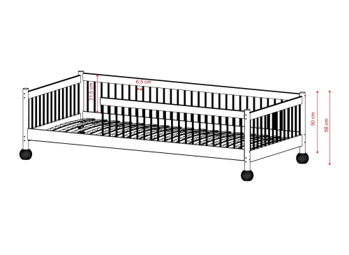 STAR 80x180 Kaşmir Montessori Çocuk Tek Kişilik Yatak Lano Möbel
