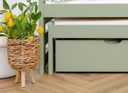 SENSO 80x160 olive green double trundle bed Lano Furniture