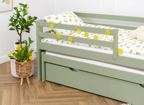 SENSO 90x180 olive green double trundle bed Lano Furniture