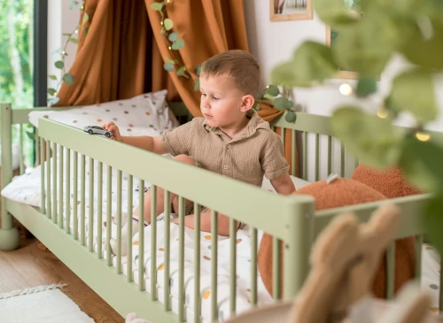 STAR 90x200 olive green single children's bed Lano Furniture
