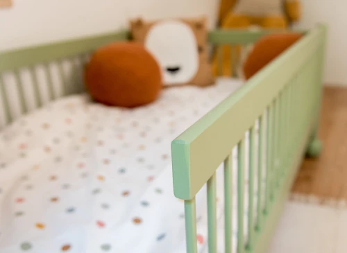 STAR 90x200 Zeytin Yeşili Montessori Tek Kişilik Çocuk Yatağı Lano Möbel