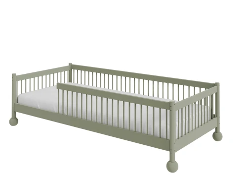 STAR 90x200 Zeytin Yeşili Montessori Tek Kişilik Çocuk Yatağı Lano Möbel