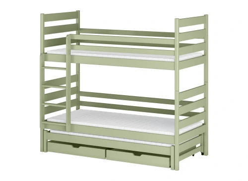 TOMI 80x160 olive green bunk bed Lano Furniture
