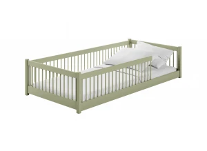 PEDRO 90x200 olive green Montessori floor bed for children Lano Furniture