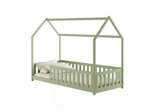 NOAH 80x180 olive green Montessori floor house bed for children Lano Furniture