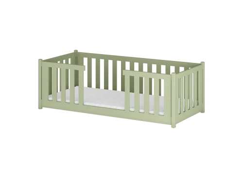 FERO 80x200 olive green Montessori floor bed for children Lano Furniture