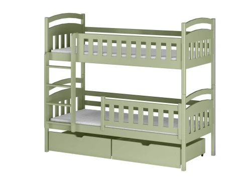 IGNAŚ 90x200 olive green bunk bed Lano Furniture
