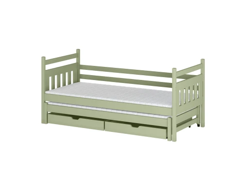 DANIEL 80x190 olive green double trundle bed Lano Furniture