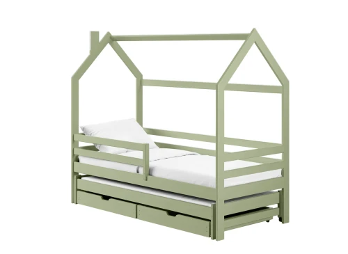 DANEK 80x180 olive green children's house bed Lano Furniture