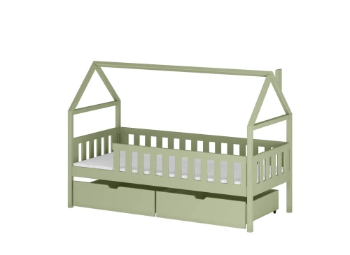 DOMI 90x190 olive green single children's bed Lano Furniture