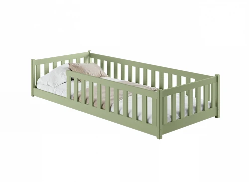 BELLA 80x160 olive green Montessori floor bed for children Lano Furniture