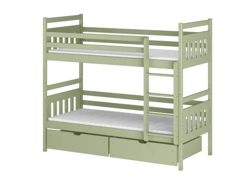 ADAŚ 90x200 olive green bunk bed Lano Furniture