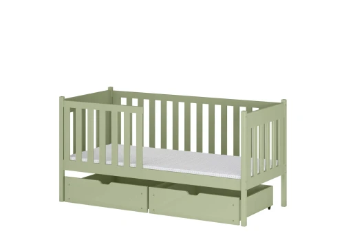 ALICJA 80x180 olive green single bed for children Lano Furniture