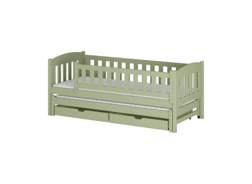 AMELKA 90x200 olive green double trundle bed Lano Furniture