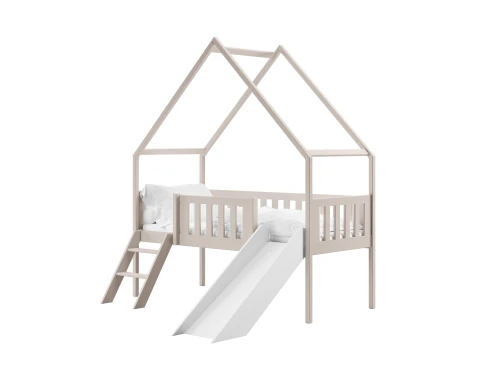 ANGEL 80x180 cashmere children's house bed with slide Lano Furniture