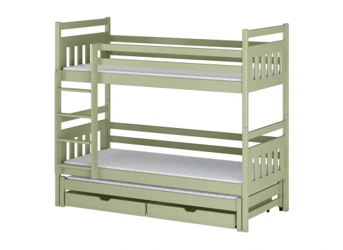 SEWERYN 90x190 olive green bunk bed Lano Furniture