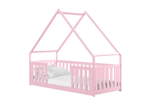 BEE 90x200 pink Montessori floor cot house bed Lano Furniture