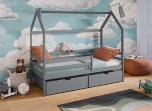 LILA 80x170 grey children’s house bed Lano Furniture