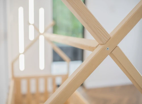 BOGUŚ 80x180 pine Montessori floor cot tipi bed Lano Furniture