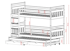 SEWERYN 80x200 cashmere bunk bed Lano Furniture