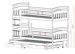 ALAN 90x200 cashmere bunk bed Lano Furniture
