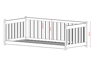 CONCEPT 80x160 cashmere children's cot bed Lano Furniture