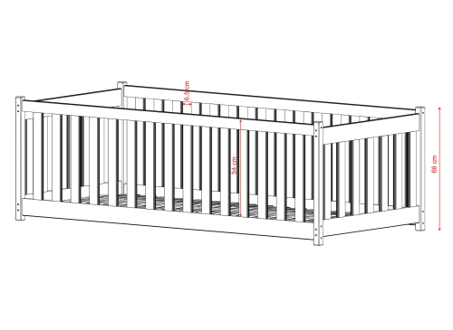 CONCEPT 80x200 cashmere children's cot bed Lano Furniture