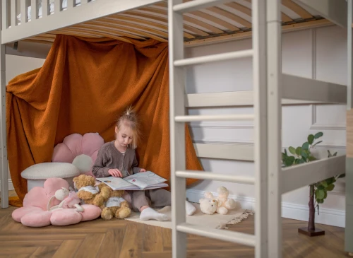 LAURA 80x190 cashmere loft bed Lano Furniture