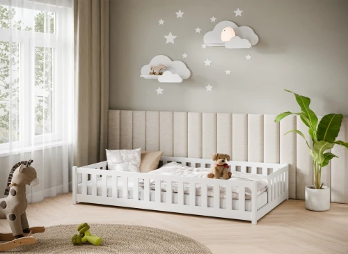 IVY 120x200 white single children's bed Lano Furniture