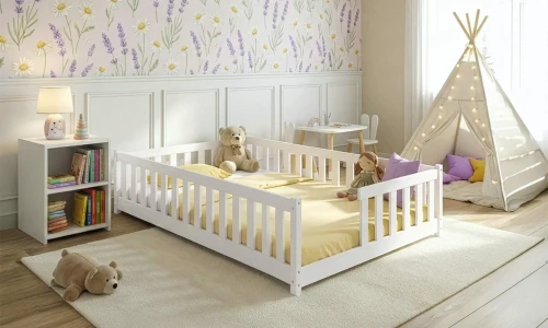 IVY 120x200 white single children's bed Lano Furniture