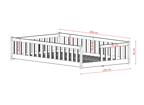 IVY 120x200 Zeytin Yeşili Tek Kişilik Çocuk Yatağı Lano Mobilya