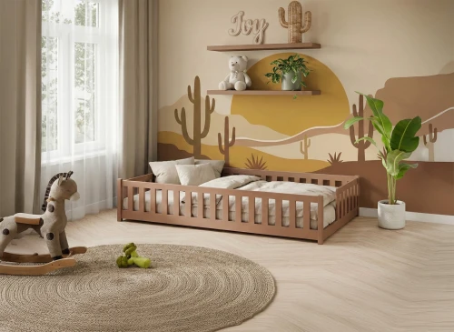 ZOYA 80x160 cinnamon single children's bed Lano Furniture