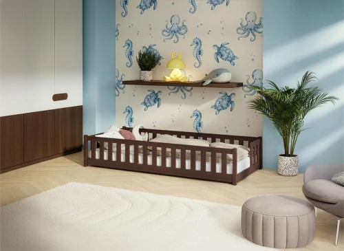 ZOYA 90X190 dark chocolate single children's bed Lano Furniture