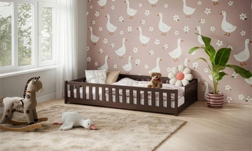 LEVI 140x200 dark chocolate single children's bed Lano Furniture