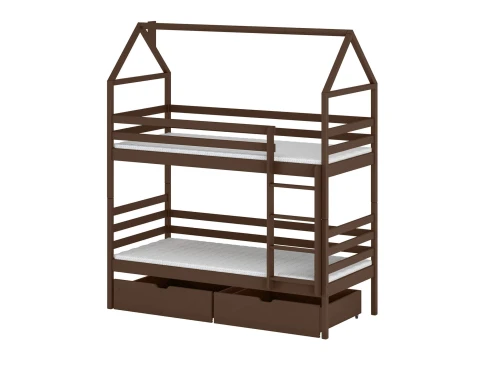 ALEX 80x170 dark chocolate bunk bed Lano Furniture