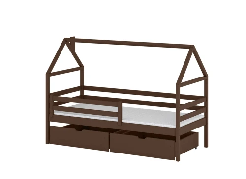 ARON 80x160 dark chocolate single children's bed Lano Furniture