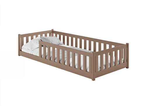BELLA 80x180 milk chocolate Montessori floor bed for children Lano Furniture