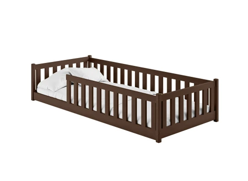 BELLA 80x180 dark chocolate Montessori floor bed for children Lano Furniture