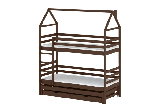 DALIA 80x200 dark chocolate bunk bed house Lano Furniture