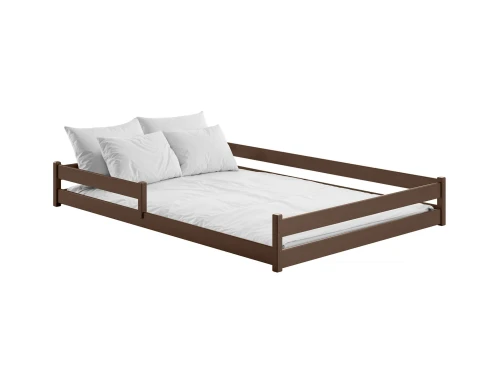 FINI 140x200 dark chocolate Montessori floor bed for children Lano Furniture
