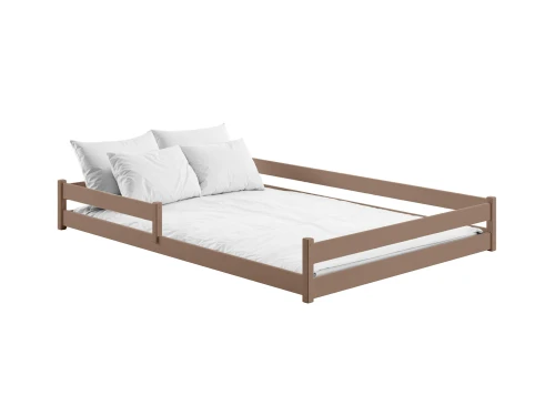 FINI 140x200 milk chocolate Montessori floor bed for children Lano Furniture