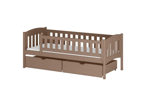 GUCIO 80x160 milk chocolate single children's bed Lano Meble