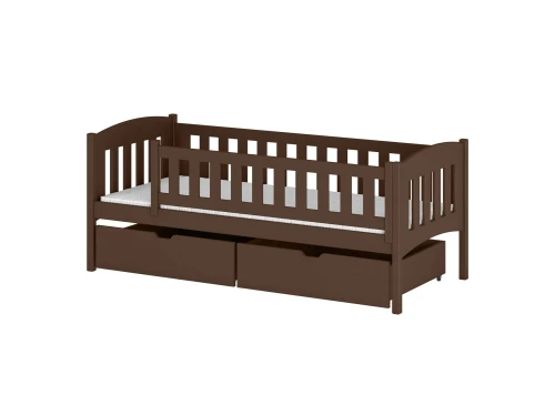 GUCIO 90x200 dark chocolate single children's bed Lano Meble