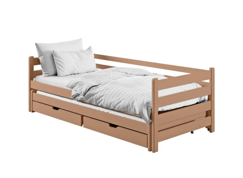 HABI 90x200 cinnamon double trundle bed Lano Furniture