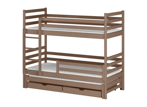 LUK 80x200 milk chocolate bunk bed Lano Furniture
