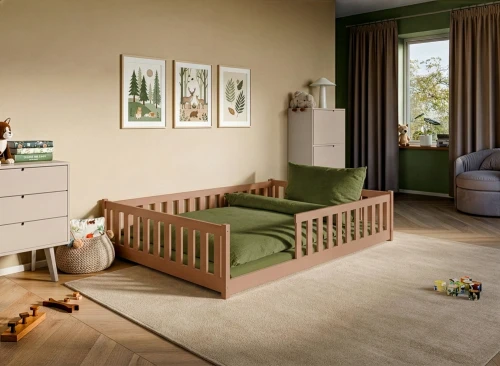 MATI 140x200 cinnamon Montessori floor bed for children Lano Furniture