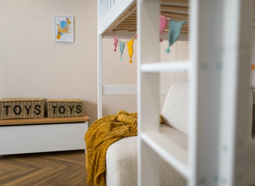 MIA 90x190 white loft bed Lano Furniture