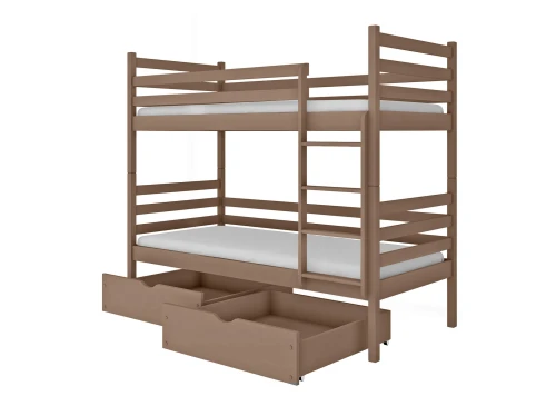 NEMO 90x200 milk chocolate bunk bed Lano Furniture